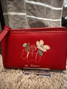 RADLEY LONDON Red Floral Scottie Zip Wallet